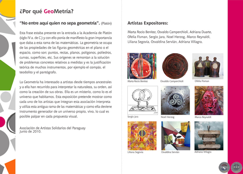 DISEÑO DE TRÍPTICOS Y DESPLEGABLES - OBRAS DE MARTA ROCÍO BENÍTEZ - AÑO 2010